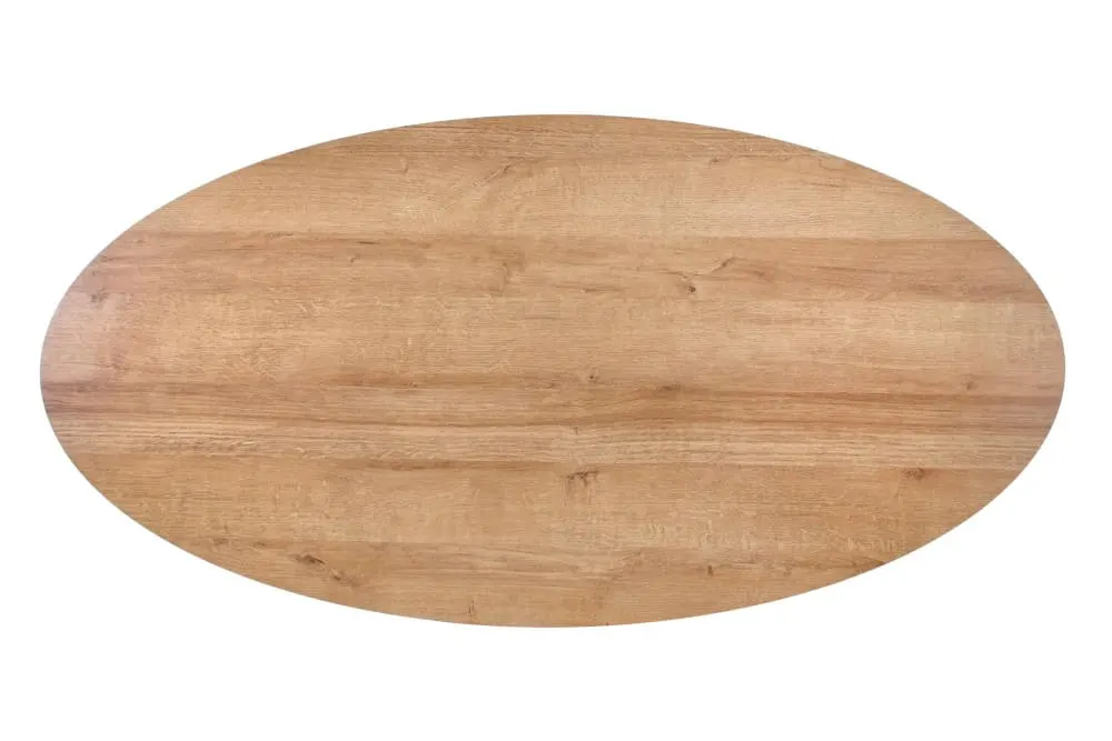Illustration numéro 2 du produit Table basse avec tiroir aspect chêne doré avec pied en acier 120x60