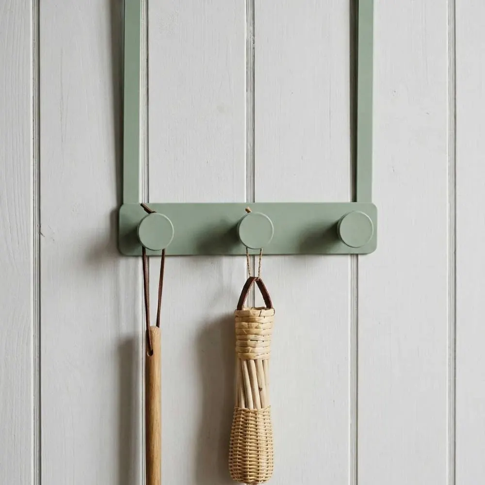 Illustration numéro 2 du produit Patère de porte en fer 3 vert têtes