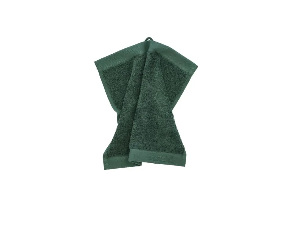 Illustration numéro 2 du produit Serviette d'invité en coton vert forêt 30x30cm