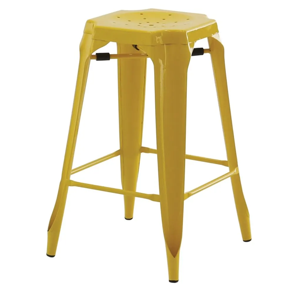 Illustration numéro 2 du produit Tabouret de bar jaune
