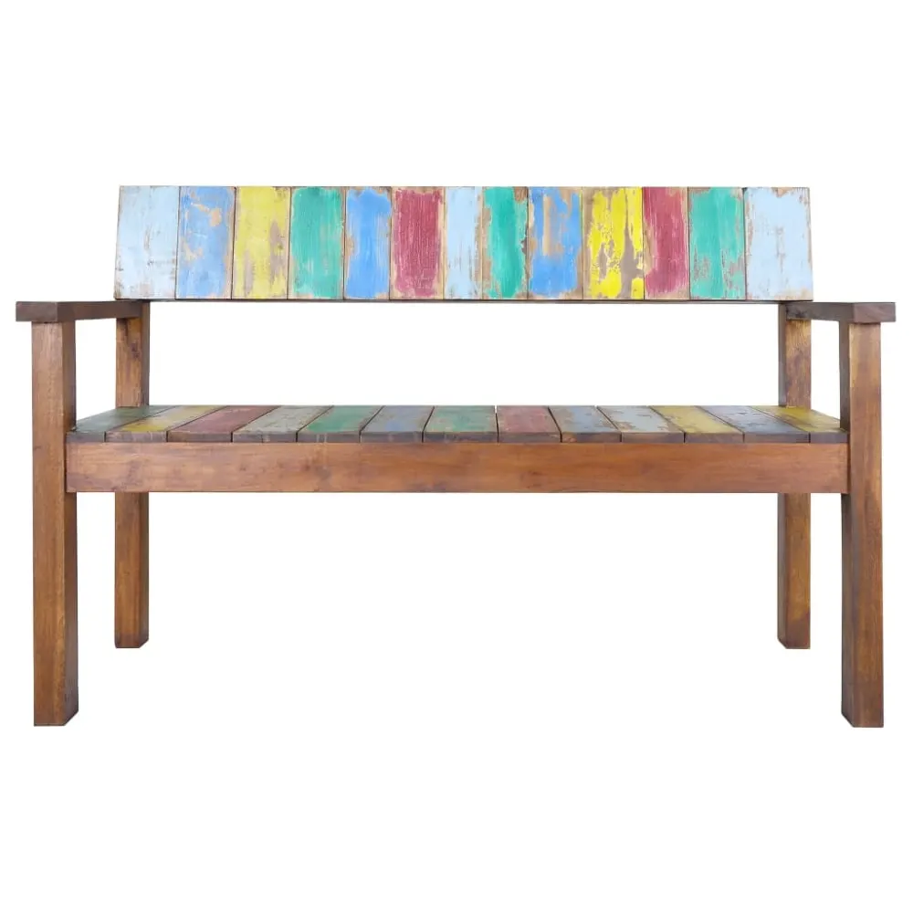 Illustration numéro 2 du produit Banc banquette 115 x bois marron 115 x 51 x 80 cm
