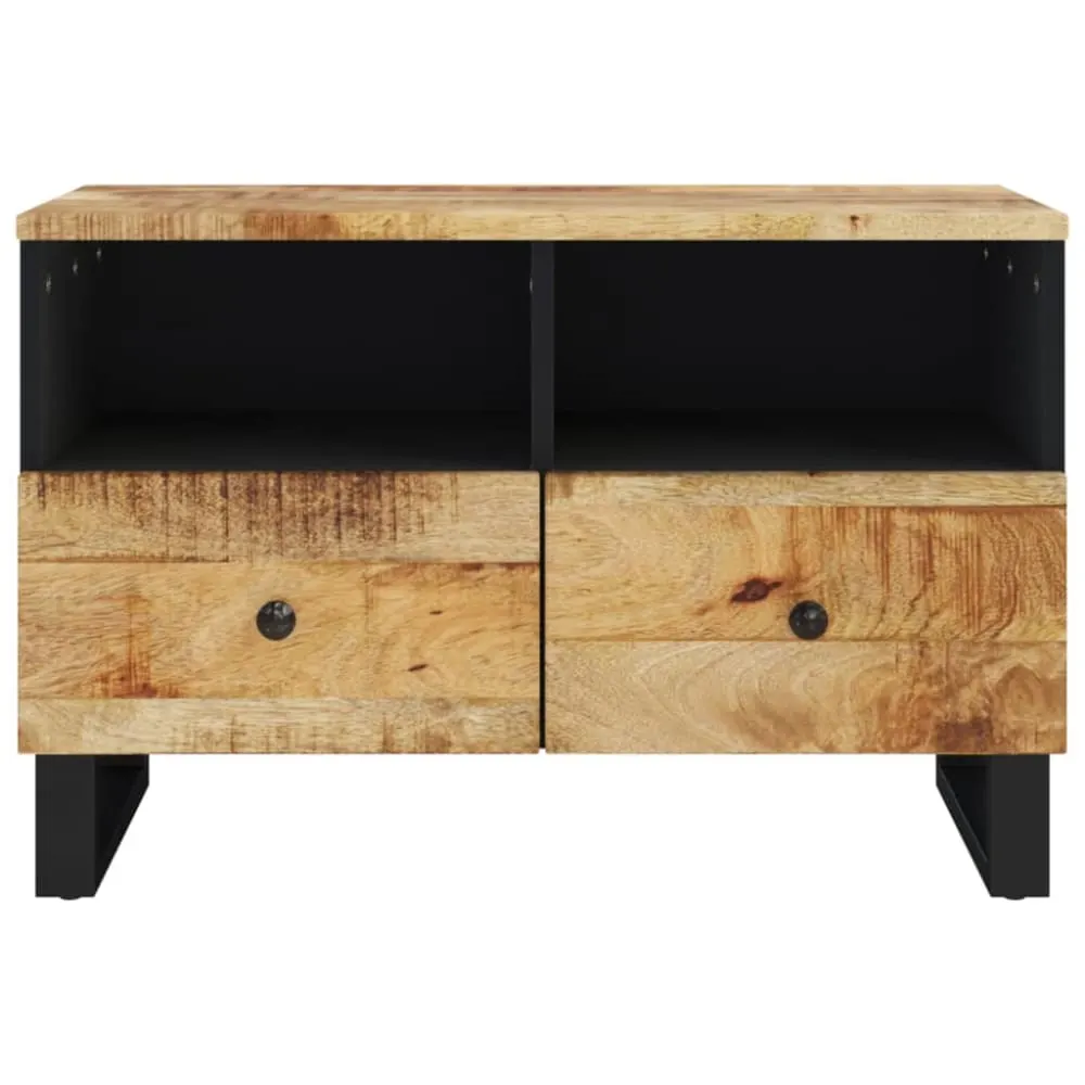 Illustration numéro 2 du produit Meuble tv multimédia étagère bois marron 70 x 33 x 46 cm