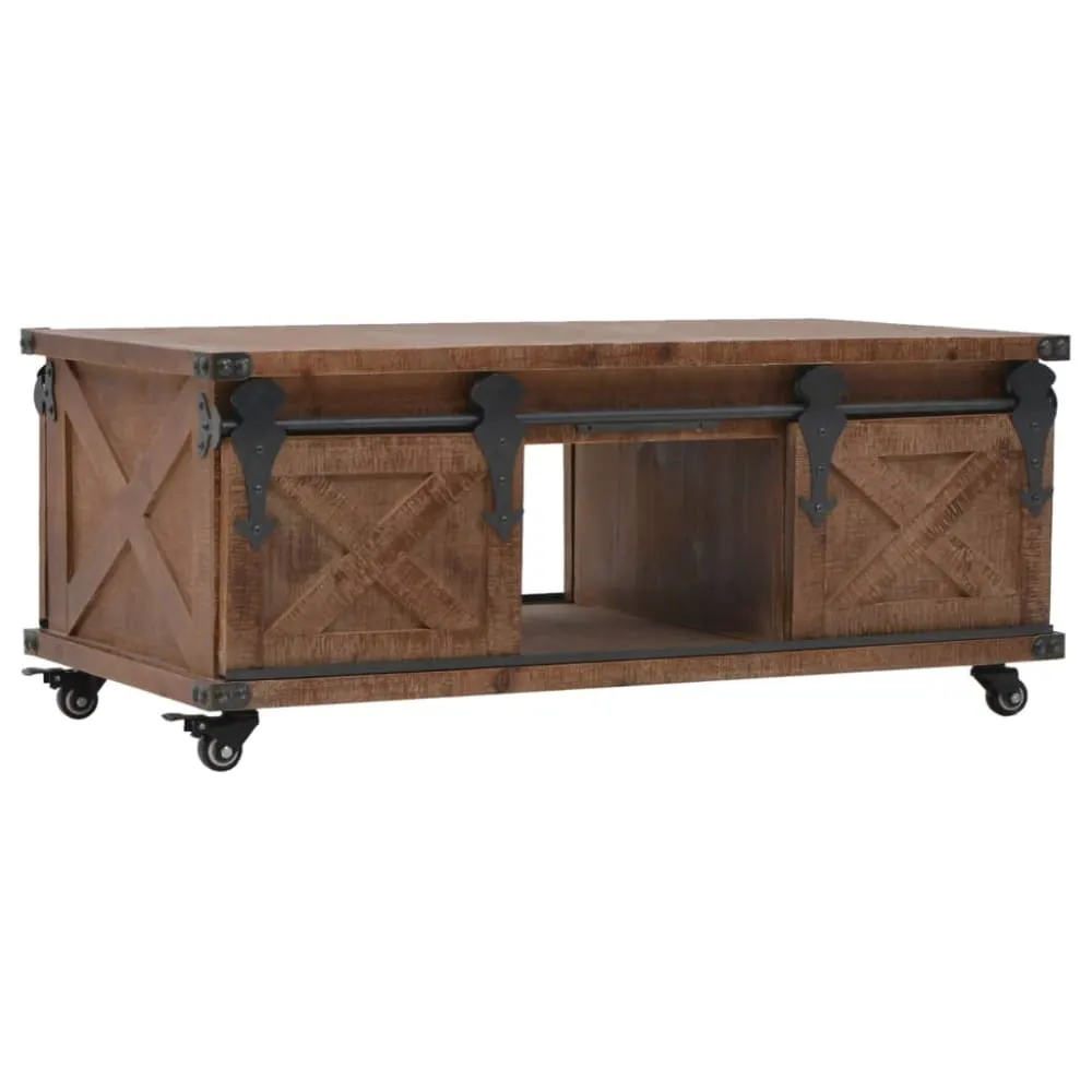 Illustration numéro 2 du produit Table basse  marron marron  91 x 51 x 38 cm