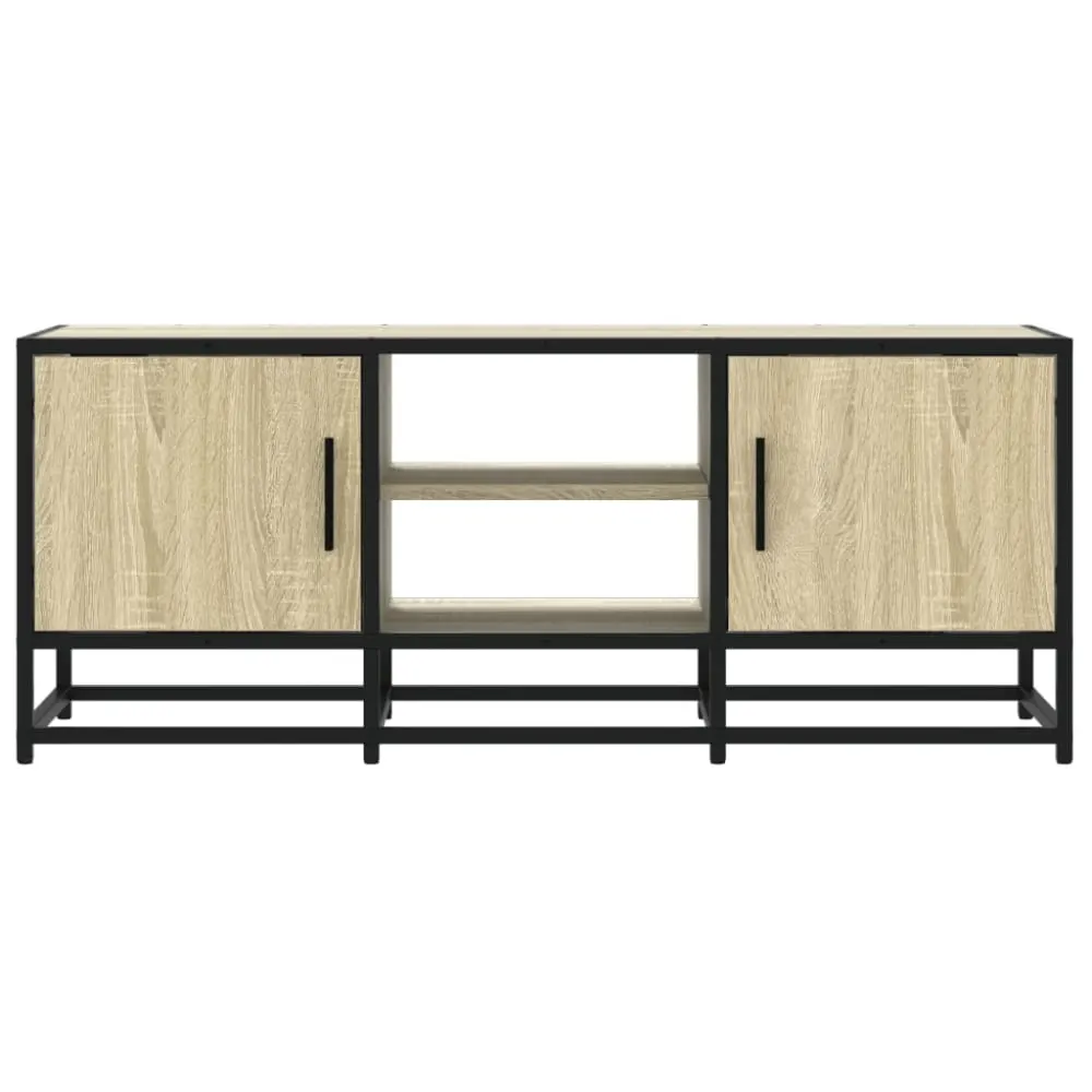 Illustration numéro 2 du produit Meuble tv multimédia étagère 100 x 35 x 41 cm marron