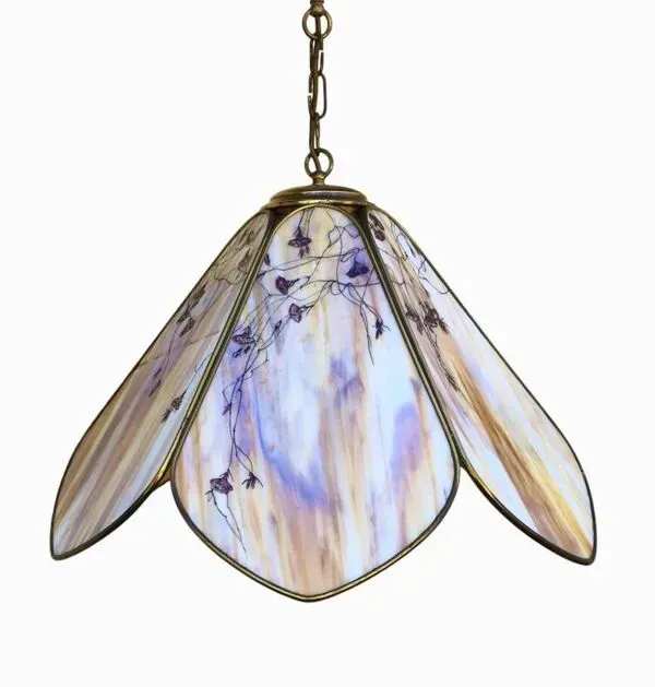 Illustration numéro 2 du produit Très grande suspension italienne art déco