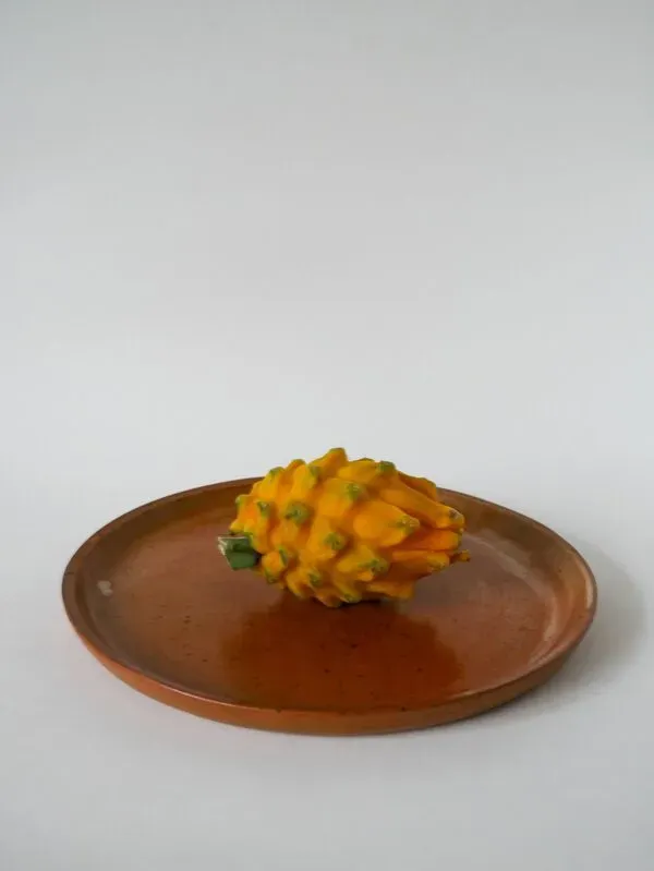 Illustration numéro 2 du produit Plat rond en grès vernissé, 1970