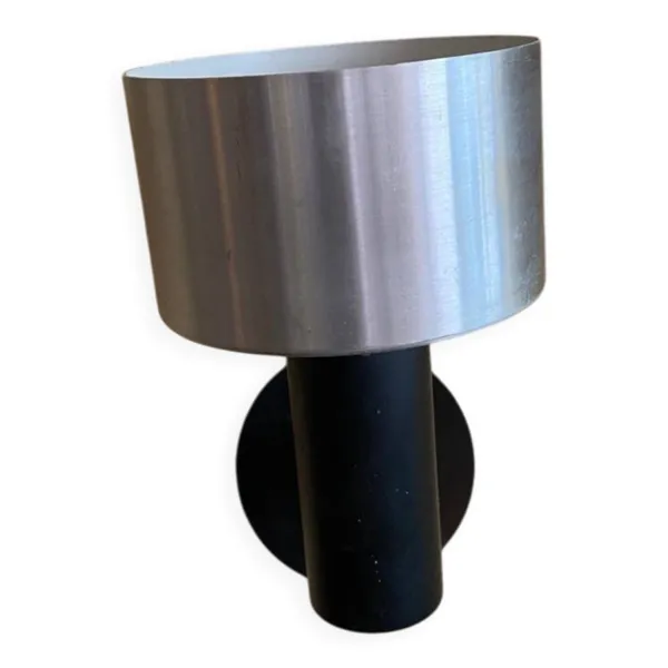 Illustration numéro 2 du produit Paire d’appliques murales orientables vintage en métal brossé