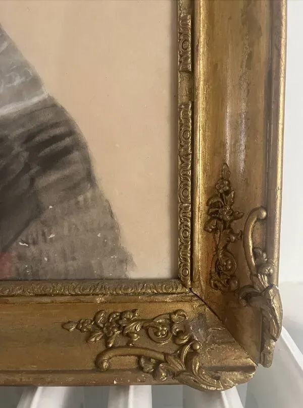 Illustration numéro 2 du produit Portrait de jeune femme au fusain, école française vers 1840