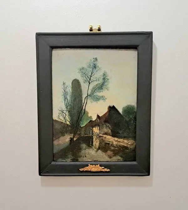 Illustration numéro 2 du produit Tableau impressionniste, huile sur bois signée - école du Nord