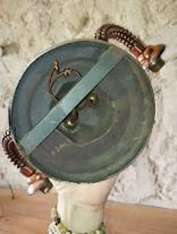 Illustration numéro 2 du produit Duo d’Appliques Vintage Articulées – Cuivre & Métal   Style Art déco / Indu