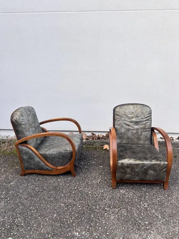 Illustration numéro 2 du produit paire de fauteuil art déco