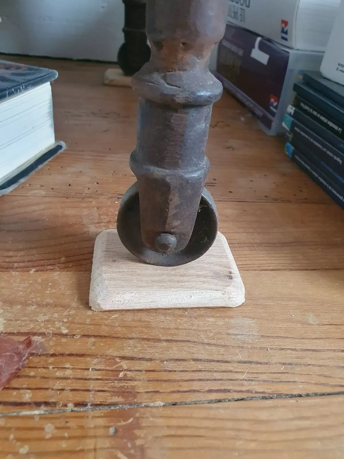 Illustration numéro 2 du produit Étagère / bibliothèque en métal et bois massif