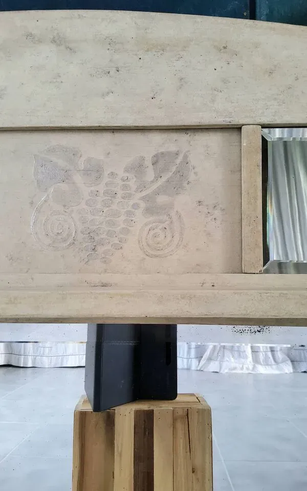 Illustration numéro 2 du produit Miroir trumeau patiné