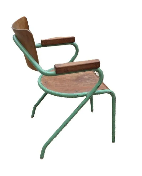 Illustration numéro 2 du produit Fauteuil d'instituteur en tube année 1950