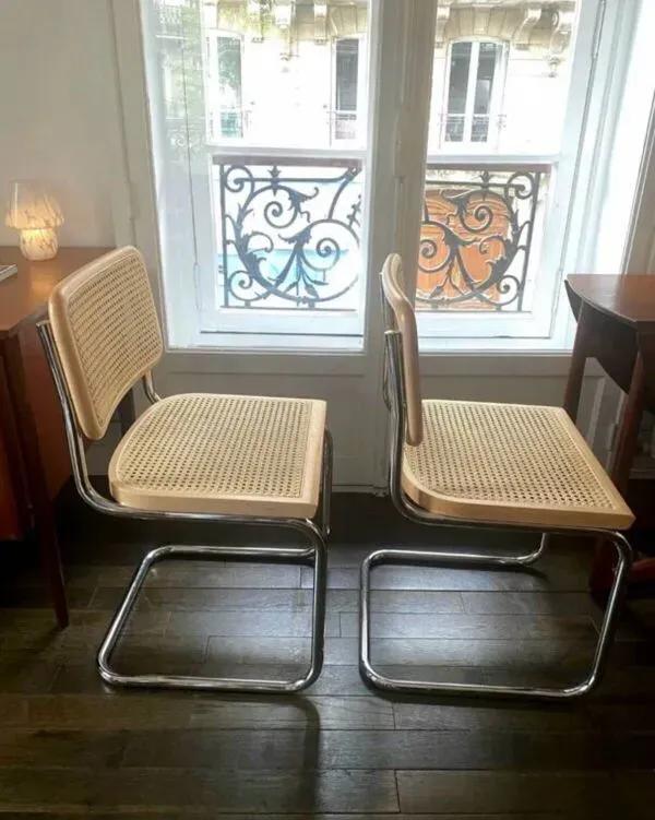 Illustration numéro 2 du produit Chaise Cesca B32 Marcel Breuer - Hêtre clair- Made in Italy