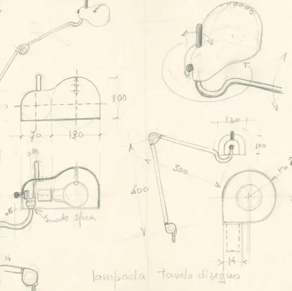 Illustration numéro 2 du produit Lampe Topo par Joe Colombo pour Stilnovo 1970 Première Edition