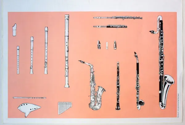 Illustration numéro 2 du produit Affiche murale de l’école vent bois publié par Paul Sappl 1969
