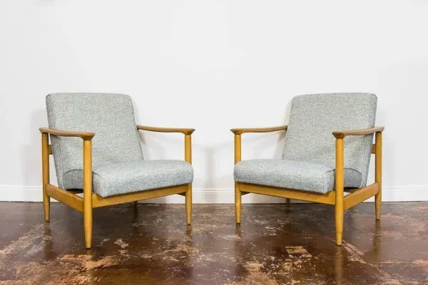 Illustration numéro 2 du produit Fauteuils vintage Gfm 142 par Edmund Homa, Gfm, Pologne, années 1960, ensemble de 2.