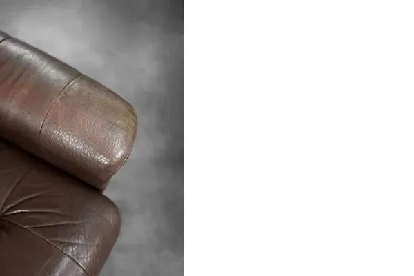 Illustration numéro 2 du produit Vintage Mid-Century Danish Modern Brown Leather Swivel Armchair, 1970s