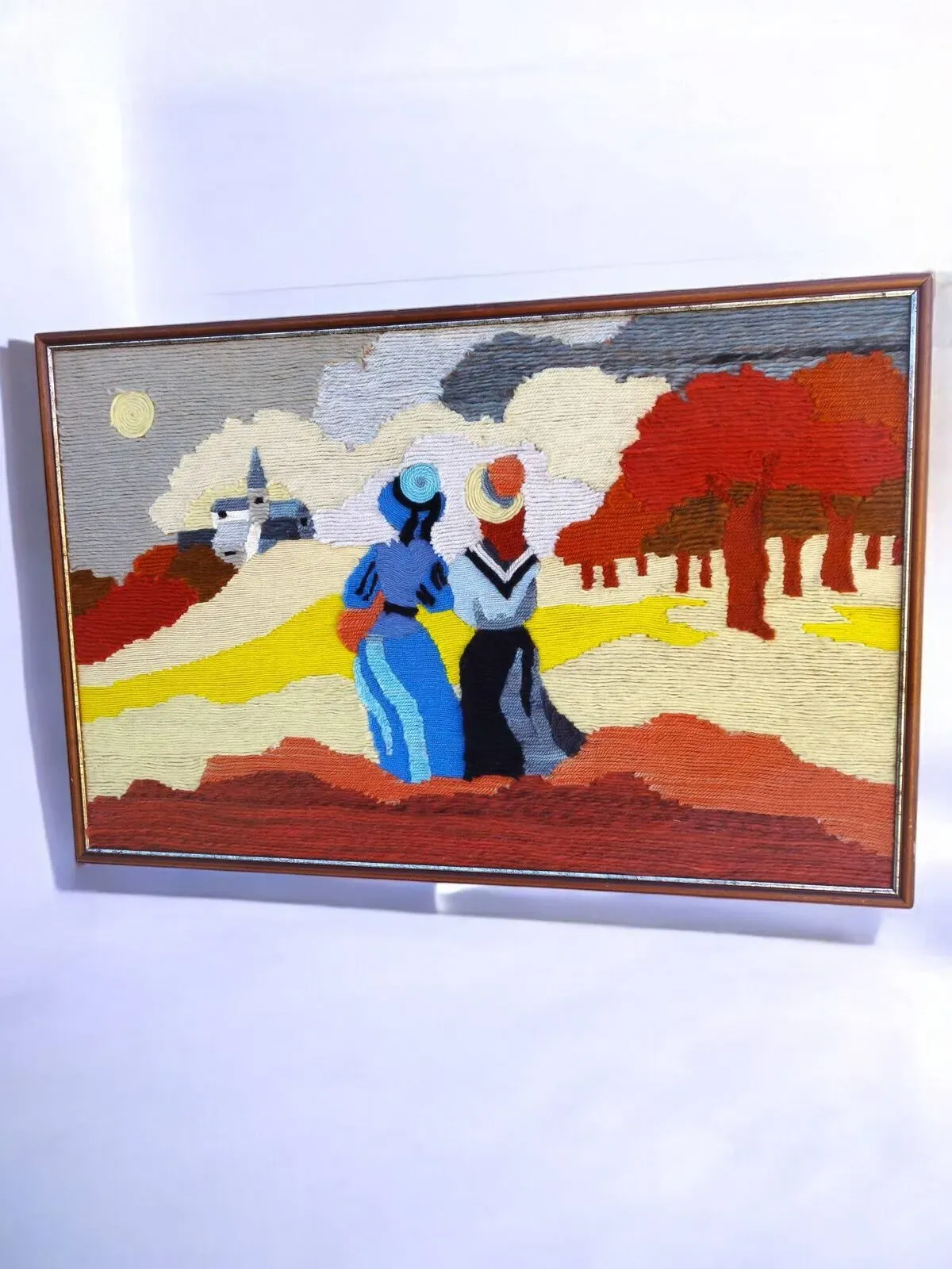 Illustration numéro 2 du produit Tableau vintage fil de laine