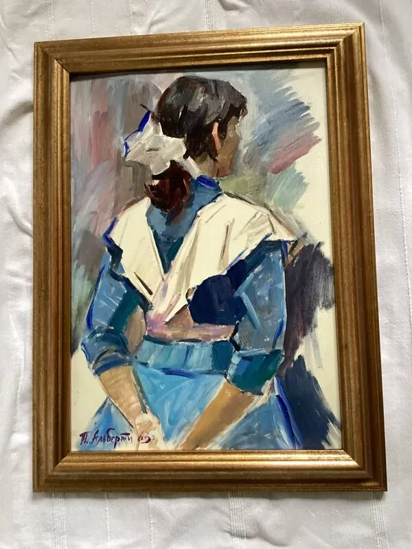 Illustration numéro 2 du produit Tableau Huile sur toile signé dimension : hauteur -57cm- largeur -41 cm-