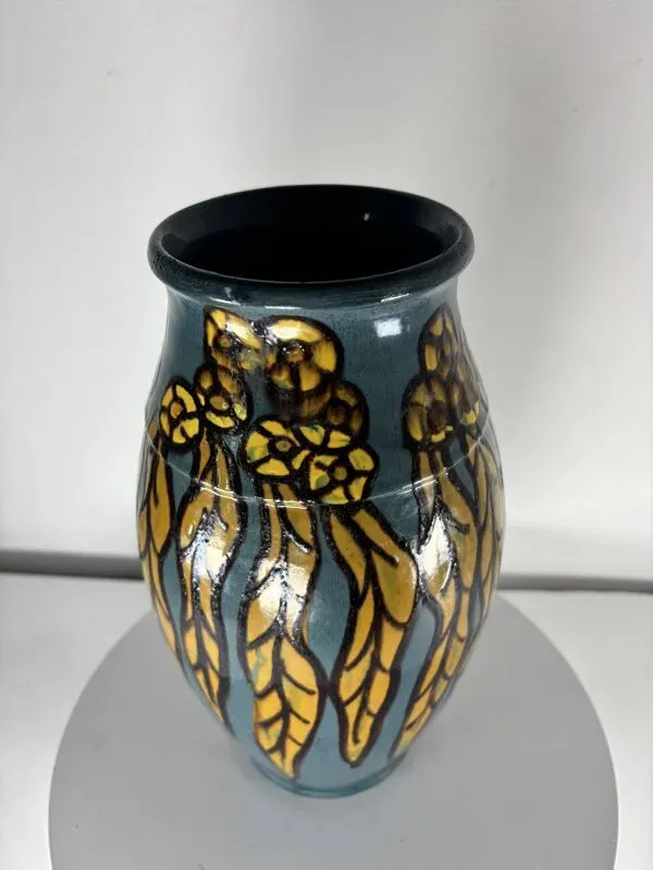 Illustration numéro 2 du produit Vase Art déco en céramique signé Emile Simonod SISPA, France 1930