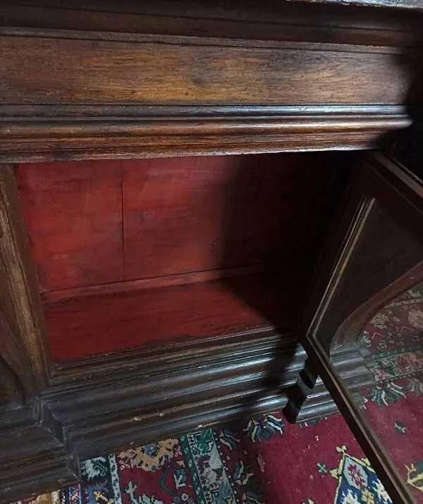 Illustration numéro 2 du produit Bibliothèque, meuble de métier style Empire en pin massif