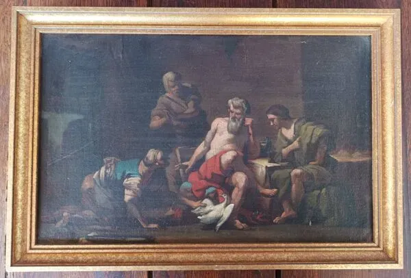 Illustration numéro 2 du produit Tableau école française d'après Jean-Bernard Restout copie fin XVIIIe