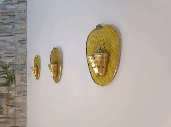 Illustration numéro 2 du produit Suite d'appliques murales par MM pour Ateliers Mategot 1950s