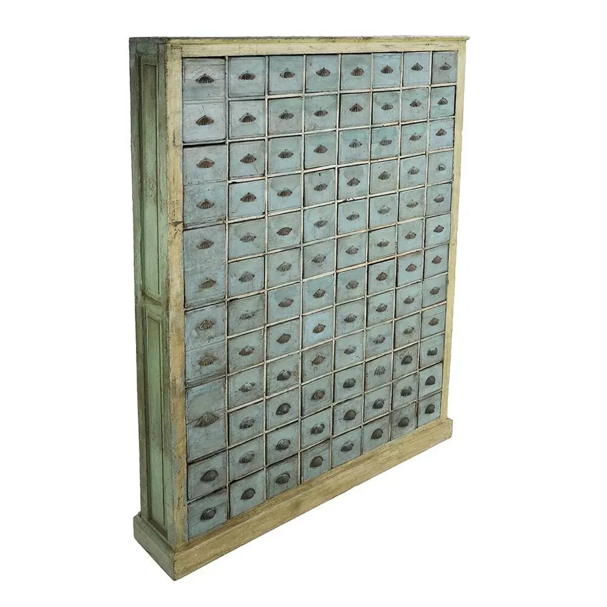 Illustration numéro 2 du produit Meuble d’atelier ancien à 115 Tiroirs en teck ancien