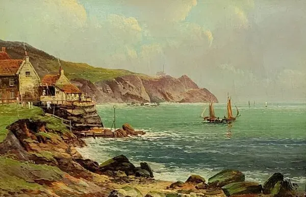 Illustration numéro 2 du produit Tableau:robert weir allan (1852-1942) : huile sur toile école anglaise époq