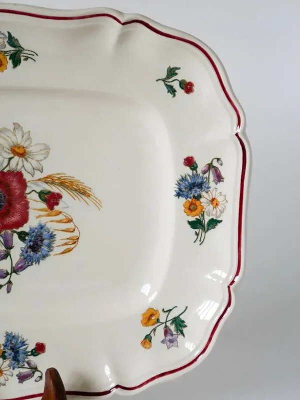 Illustration numéro 2 du produit Plat rectangulaire Digoin Sarreguemines modèle Agreste, 1960