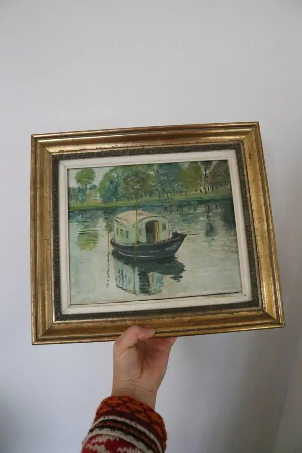 Illustration numéro 2 du produit Peinture huile sur toile, travail d'étude selon Monet