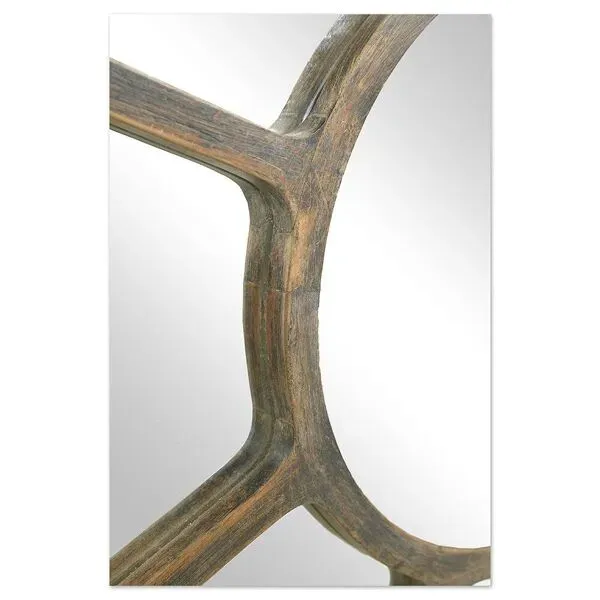 Illustration numéro 2 du produit Miroir industriel rond en métal (100cm x 3cm)