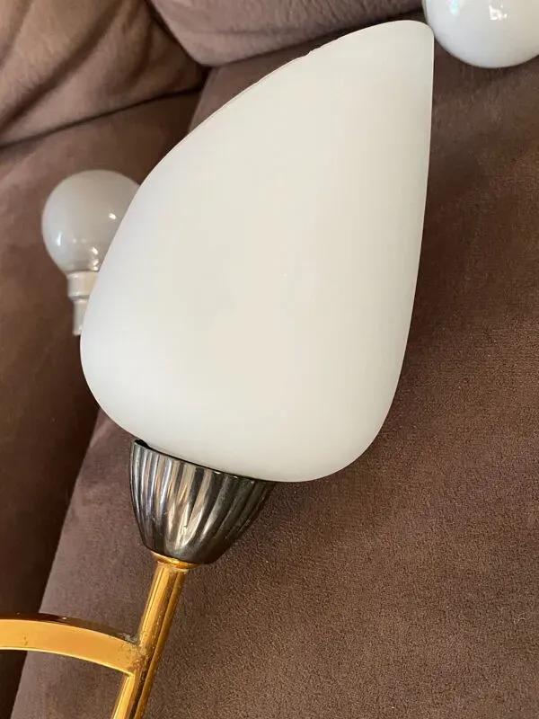 Illustration numéro 2 du produit Rare Lustre Vintage des années 60, dans l’esprit Stilnovo / Maison Arlus.