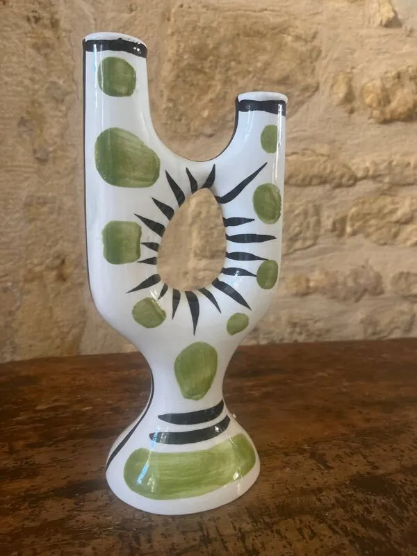 Illustration numéro 2 du produit REVERNAY. Vase sculpture barbotine 1970’s h 25cm