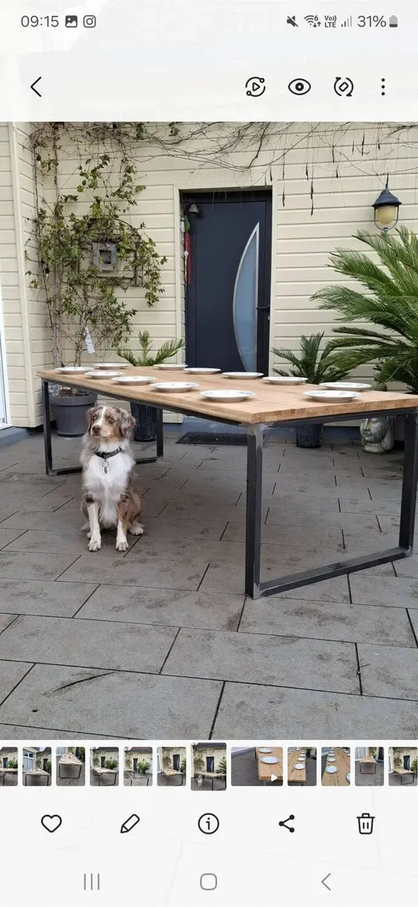 Illustration numéro 2 du produit Table industrielle XXL