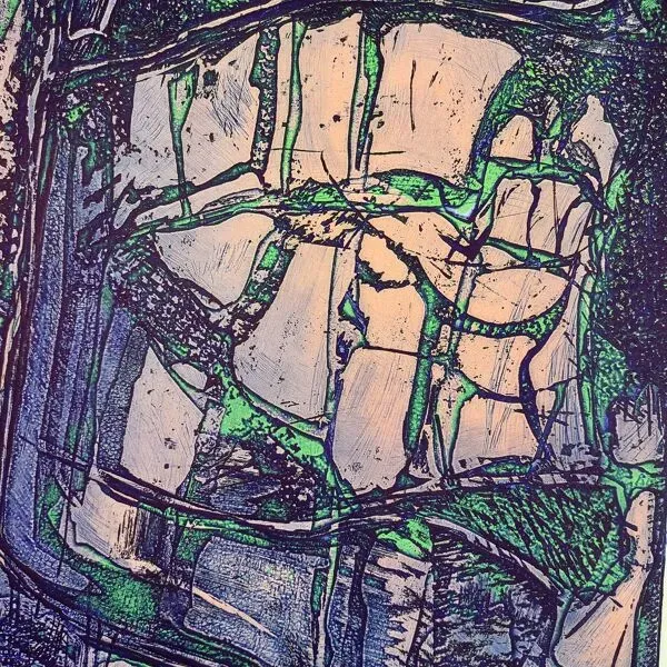 Illustration numéro 2 du produit Lithographie de Joelle SERVE ''Amalgame''signée