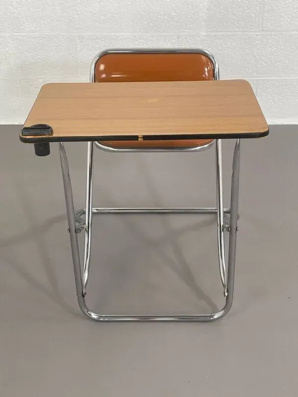 Illustration numéro 2 du produit Pupitre pliable écolier vintage assise en similicuir