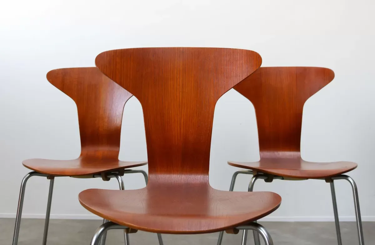 Illustration numéro 2 du produit Chaises modèle 3105 Mosquito par Arne Jacobsen pour Fritz Hansen 1967