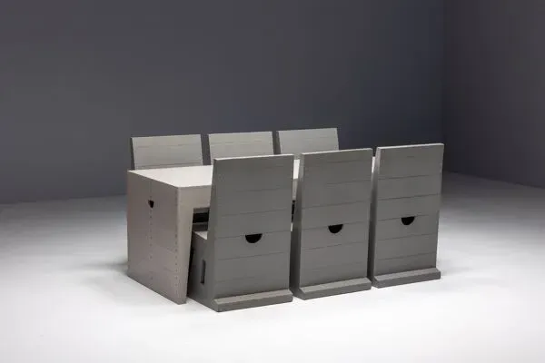 Illustration numéro 2 du produit Chaises de salle à manger par Dom Hans van der Laan, Pays-Bas, 1960