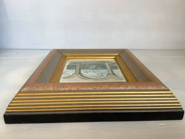 Illustration numéro 2 du produit Tableau aquarelle signée vue sur mer Marine