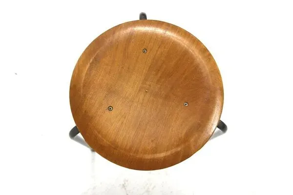 Illustration numéro 2 du produit Set de 2 tabourets en teck et métal, Suède, 1960