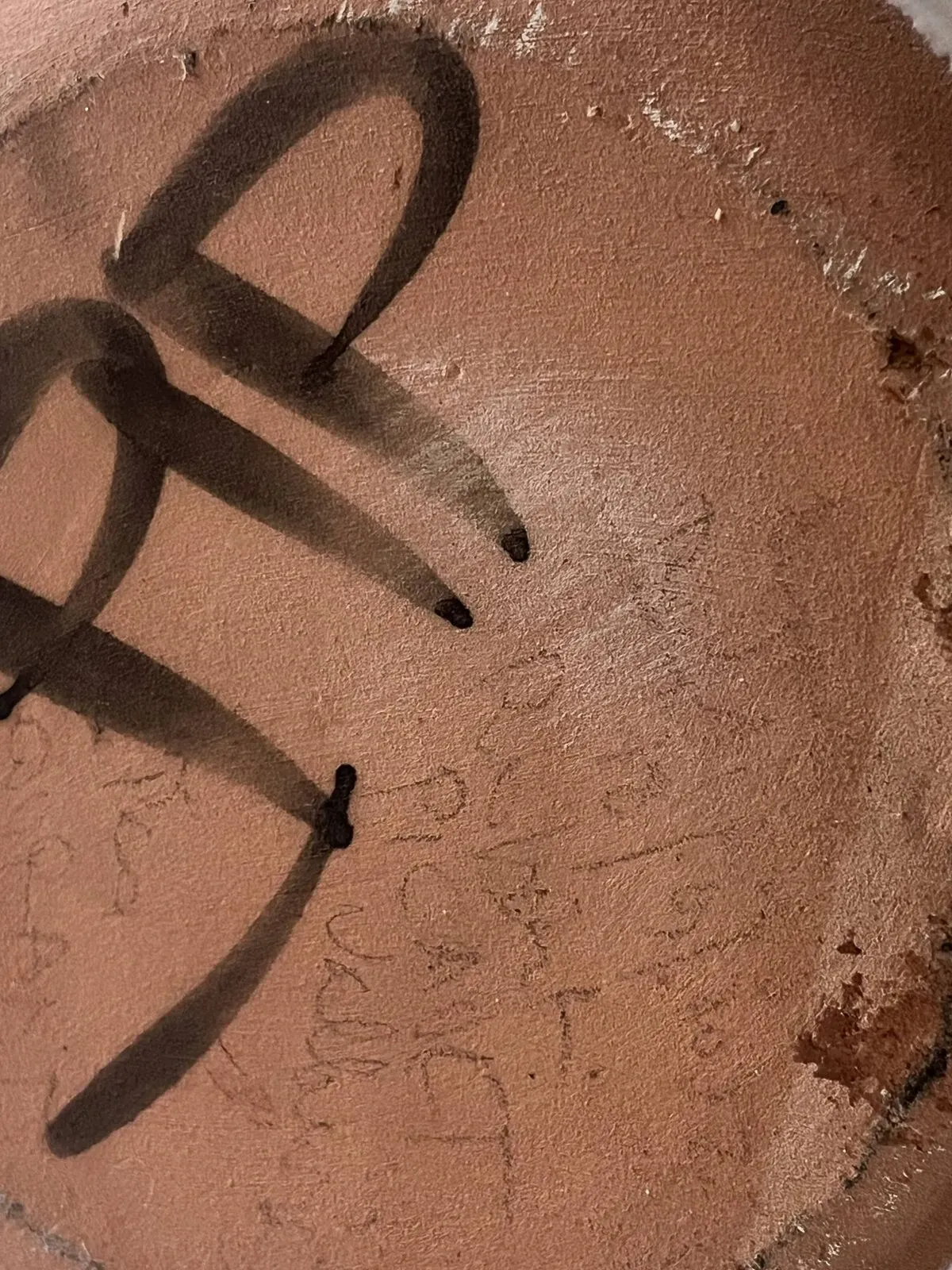 Illustration numéro 2 du produit grand vase / cache pot en céramique émaillée signée Robert Picault, vallauris 1950