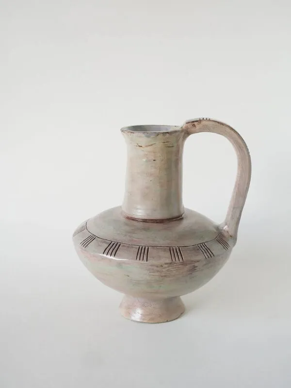 Illustration numéro 2 du produit Grand vase en poterie, style brutaliste, 1970