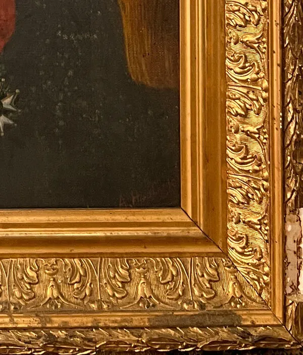 Illustration numéro 2 du produit Huile sur toile d'un portrait millitaire