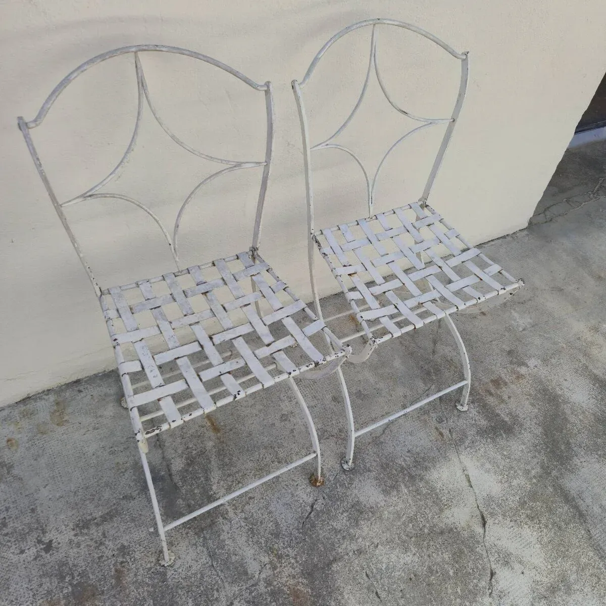 Illustration numéro 2 du produit Paire de chaises de jardin en fer forgé, XIXème s.