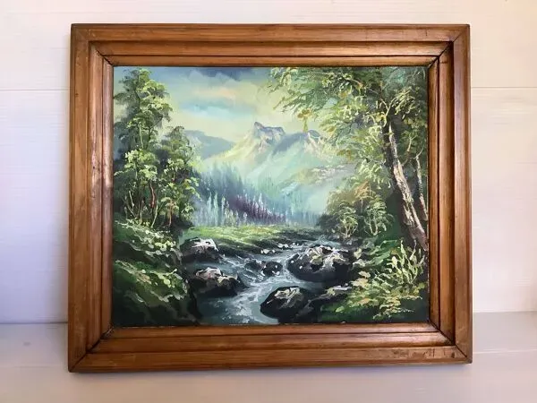 Illustration numéro 2 du produit Tableau paysage de montagne et torrent