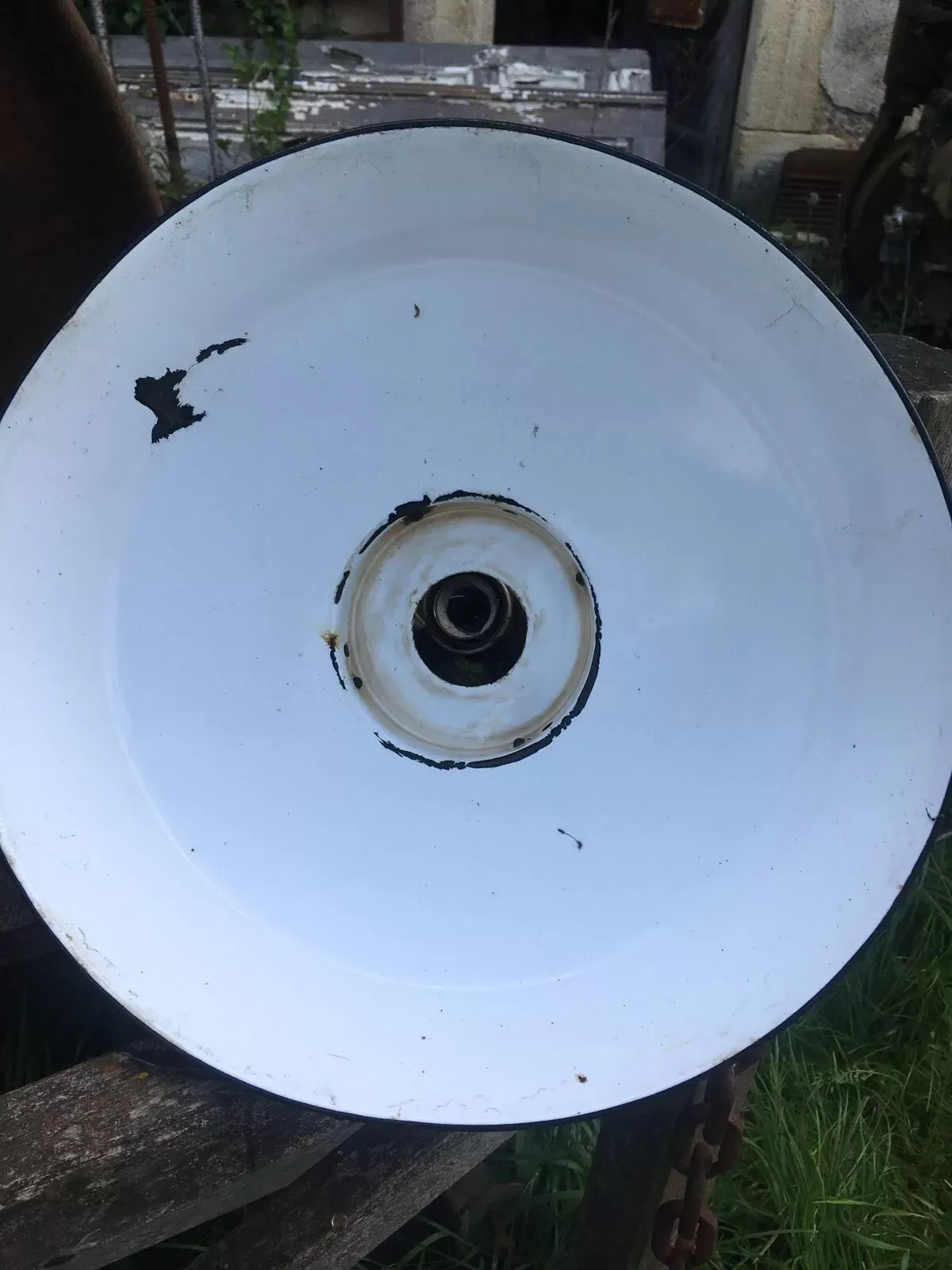 Illustration numéro 2 du produit Lot de lampes industrielles noirs années 1970