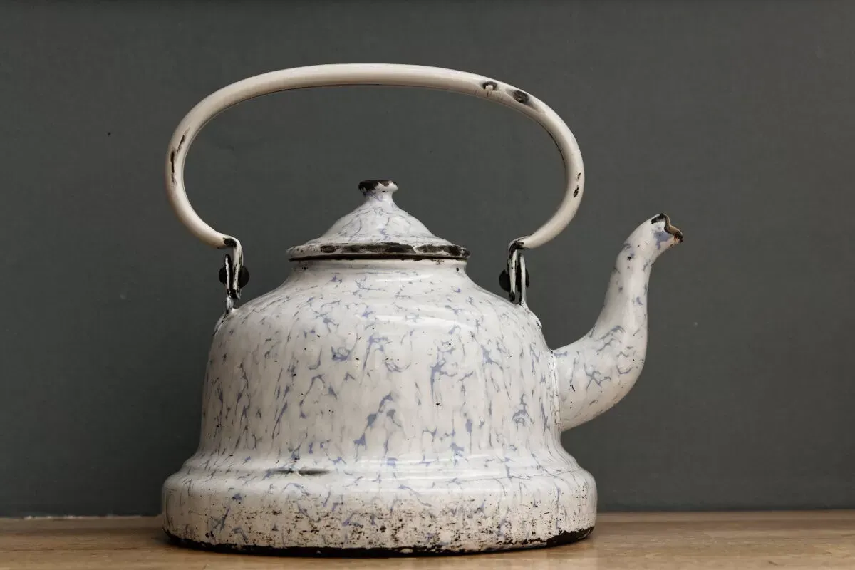 Illustration numéro 2 du produit Bouilloire en tôle émaillée